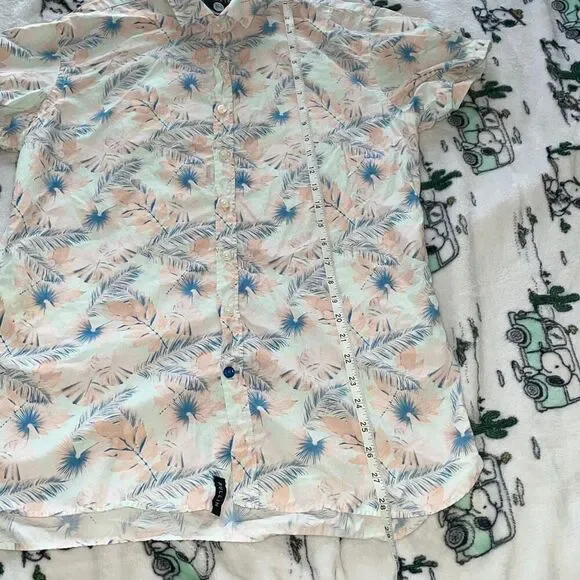 Pullin Pull-in tropical Hawaiian vacation button down short sleeve shirt size M - Picture 6 of 16
